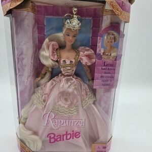 Barbie Rapunzel Doll Mattel Long Hair Princess 1990s Vintage NRFB (Damaged Box)
